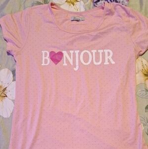 Pink Bonjour Graphic Pajamas